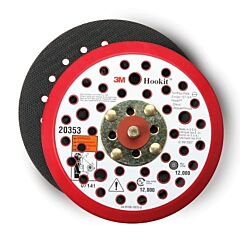 3M 051141-20352 Hookit Low Profile Disc Pads, 5 In Dia, Coarse, Black/Red