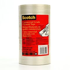 3M 021200-86524 Scotch Commercial Grade Filament Tapes, 18 Mm W X 55 M L , 6 Mil, Clear