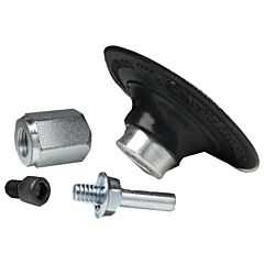 3M 051144-05540 Roloc Hard Rubber Disc Pad Assembly W/Steel Shaft & Adaptor