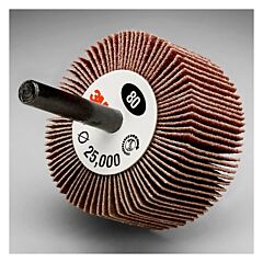 3M 051144-14623 Spindle Mounted Flap Wheels, 2 In Dia., 1 In Thick, 60 Grit, Aluminum Oxide