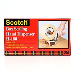 3M 021200-19008 Scotch H180 Box Sealing Tape Dispensers, Metal/Plastic