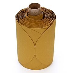 3M 051131-01353 Stikit Gold Film Disc Rolls, Aluminum Oxide, 6 In Dia, P400 Grit