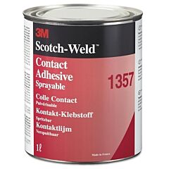 3M 021200-19892 Neoprene High Performance Contact Adhesive 1357, 1 Qt, Can, Gray-Green
