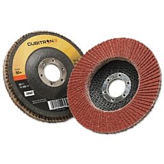 3M 051141-55607 Cubitron Ii™ Flap Disc 967A, 4-1/2 In Dia, 80 Grit, 7/8 In Arbor, 13,300 Rpm, Type 27