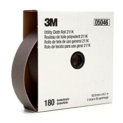3M 051144-05046 211K Utility Cloth Rolls, 2 In, 50 Yd, 180 Grit
