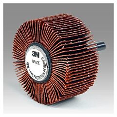 3M 051144-80759 Spindle Mounted Flap Wheels, 2 In Dia., 1 In Thick, 80 Grit, Aluminum Oxide