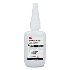 3M 051115-25241 Scotch-Weld™ Plastic & Rubber Instant Adhesive Pr600, 1.76 Oz, Bottle, Clear