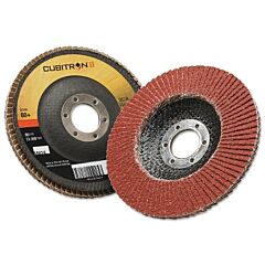 3M 051141-55625 Cubitron Ii™ Flap Disc 967A, 4-1/2 In Dia, 80 Grit, 7/8 In Arbor, 13,300 Rpm, Type 29