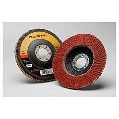 3M 076308-64376 Cubitron™ Ii 969F Flap Disc, Ceramic Grain, 4-1/2 In Dia, 7/8 In , 40+ Grit, 13300 Rpm