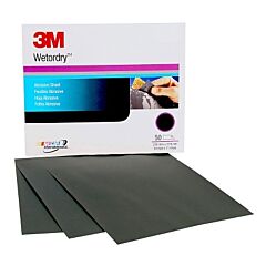 3M 051131-02040 Wetordry Paper Sheets, Aluminum Oxide, P320 Grit, 11 In Long