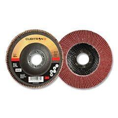 3M 051141-55636 Cubitron™ Ii 967A Flap Disc, 4-1/2 In Dia, 60+ Grit, 7/8 In Arbor, 13300 Rpm