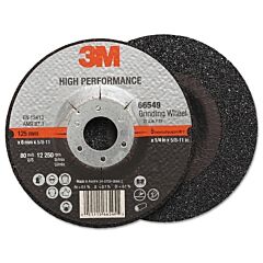 3M 051115-66549 Cut-Off Wheel Abrasives, 5 In Dia., 36 Grit, 12,250 Rpm