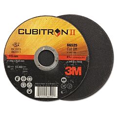3M 051115-66525 Cubitron Ii™ Cut-Off Wheel, 4-1/2 In Dia, 0.045 In Thick, 60 Grit, 13300 Rpm