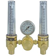 Victor 0781-1153 Dfm Dual Flowmeter Regulator, Argon; Helium, Cga 580, 3,000 Psig Inlet