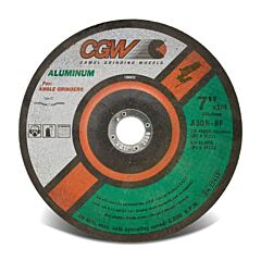 Cgw Abrasives 36107 Depressed Center Wheel, Type 27, 4 1/2 In Dia, 1/4 In Thick, 30 Grit Alum. Oxide