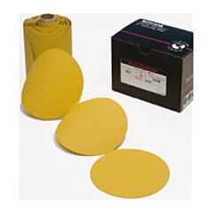Cgw Abrasives 49762 Paper Sanding Disc, Aluminum Oxide, 5 In Dia, Psa, P80 Grit, Dor, Gold, Mylar