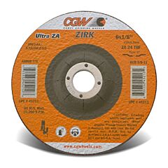 Cgw Abrasives 35667 Depressed Center Wheel, 4 1/2 In Dia, 1/8 In Thick, 7/8 In Arbor, Pipeline