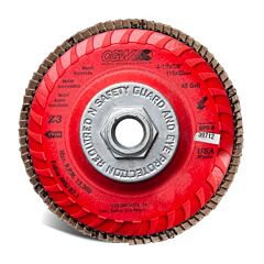 Cgw Abrasives 39724 Flap Discs, Z3 Trimmable, 4 1/2 In, 60 Grit, 7/8 In Arbor, 13,300 Rpm