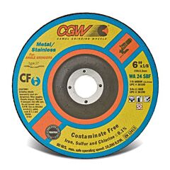 Cgw Abrasives 45042 Super-Quickie Cut-Off Wheel, 4 1/2 In Dia, .045 In Thick, 60 Grit Alum. Oxide