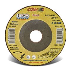 Cgw 45219 Cut/Grind/Finish Wheel