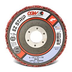 Cgw Abrasives 59205 Ez Strip Wheels, Non-Woven, 4 1/2 X 5/8, Silicon Carbide, Red