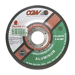 Cgw Abrasives 70114 Extra Thin Cut-Off Wheel, Type 27, 5 In Dia, .045 In Thick, 46 Grit Alum. Oxide