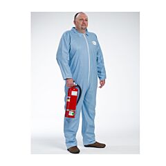 Pip 3100/L Posiwear Blue Fr Coverall, Zipper Front And Collar, Size Large