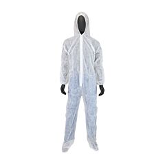 West Chester 3509/M Coverall, Sbp, Hood And Boots, Elastic Wrists, Size Medium