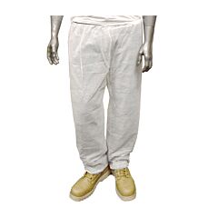 West Chester 3516/M White Sbp Pant, Elastic Waist, Standard Weight, Size Medium