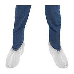West Chester 3763 Pe Coated Sbp White Shoe Cover, One Size