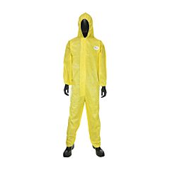 Pip 3678B/L Posiwear, Ub Plus, Yellow Coverall, Elastic Wrist And Ankle, Hood, Size Large