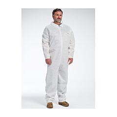 Pip C3800/Xxxxl Posiwear M3 White Basic Coverall, Zipper Front And Collar, Size 4X-Large
