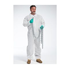 Pip C3802/Xxxl Posiwear M3 White Coverall, Zipper Front, Elastic Wrist/Ankle, Size 3X-Large
