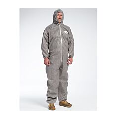 Pip C3906/L Posiwear M3 Gray Coverall, Elastic Wrist/Ankle, Attached Hood, Size Large