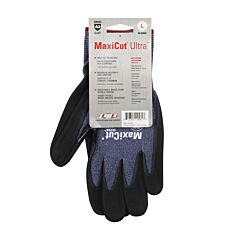 Maxicut® Ultra™ 44-3745T/M Seamless Knit Gloves, Nitrile Coated Palm & Fingers, Tagged, Blue, Size Medium