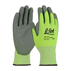 Pip 16-645Lg/Xxl G-Tek Polykor, Hv Lime Green 13G Shell, Gray Polyurethane Grip, A5, Pack Of 12 Pairs