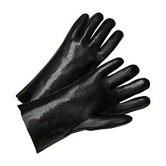 West Chester J1027 Pvc Dipped Gloves With Jersey Liner And Smooth Finish, 12" Length, Black, Size Large