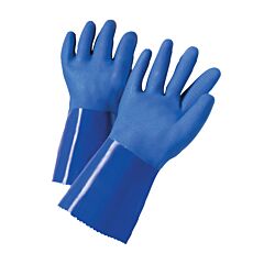 West Chester J1327/Xl 12" Triple Dip, Rough Pvc Coated, Interlock Lining, Blue, Size X-Large
