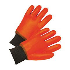 West Chester 1007Or Knit Wrist, Smooth Orange Pvc Gloves, Foam Jersey Liner, Size Large