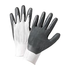 Pip 713Snc/10 Posigrip Gloves, White Polyester Knit Shell, Gray Nitrile Coated Palm, Size 10