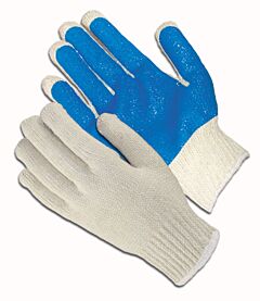 Pip 37-C2110Pc-Bl/S Cotton/Polyester, 10G Med Weight, Blue Pvc Palm Coating, Pack Of 12 Pairs