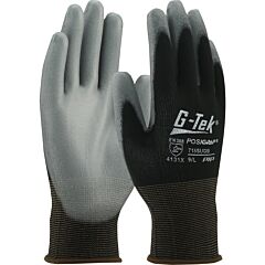Pip 715Sugb/S Posigrip Gloves, Black Nylon Shell, Gray Pu Coated Palm, Silicone/Dmf Free, Size Small