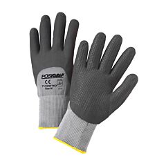 Pip 715Snftkd/L Posigrip Gloves, 15 Gauge Nylon Shell, 3/4 Dip Black Foam Nitrile, Dotted Palm, Size Large