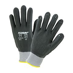 West Chester 715Snftfd/M Gray Nylon/Spandex, Full Microfoam Nitrile Palm, Dotted, Size Medium