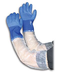 Pip 58-8657/S Xtratuff, Oil Resistant Supported Pvc, Bl, Rough, Clr Pvc Cuff, 25 In, Pack Of 12 Pairs