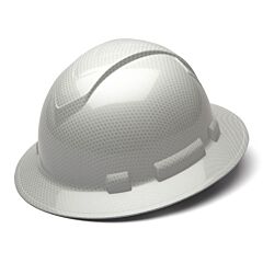 Pyramex Hp54116S Ridgeline Full Brim Hard Hat 4 Point Ratchet Suspension, Shiny White Graphite
