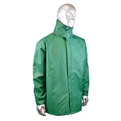 Radians Rj20-Nskv-M Durarad Self Extinguishing Rain Jacket, Green, Size Medium