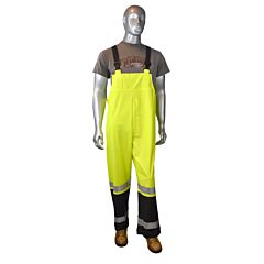 Radians Rw07O-Esgv-5X 35Mm Pvc/Poly, Class E, Se D6413 Tested, Bib Style Overall, Reinforced Crotch Hi-Vis Green, Size 5X-Large