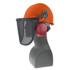 Radians 300-Ovm Pinlock Loggers Combo Pinlock Suspension W/Muff & Mesh Visor, Orange