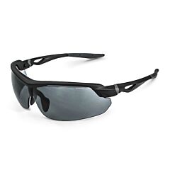 Radians 39221 Safety Glasses Sleek One Piece Lens Design For A Full Field Of Vision, Matte Black Frame, Smoke Lens